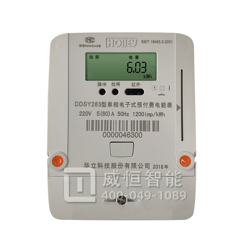 杭州华立DDSY283单相电子式预付费电能表